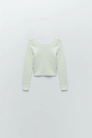 STRIPED KNIT TOP at Zara